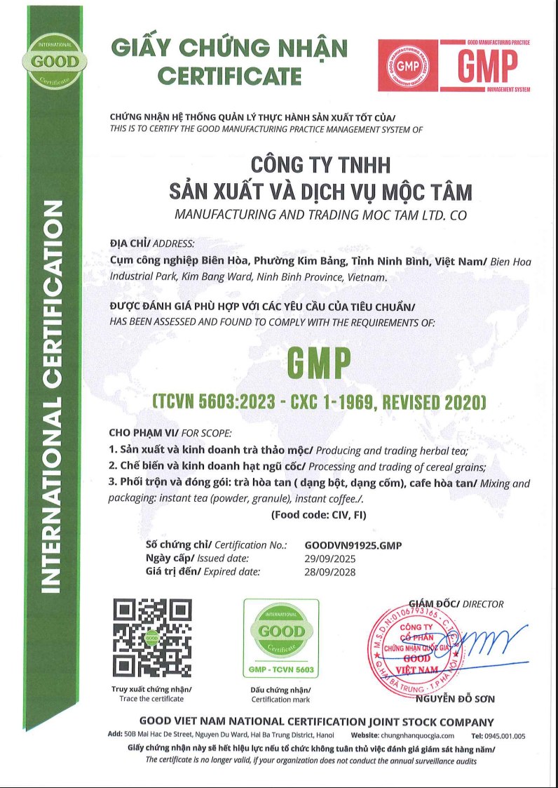 Chứng nhận GMP cơ sở sản xuất