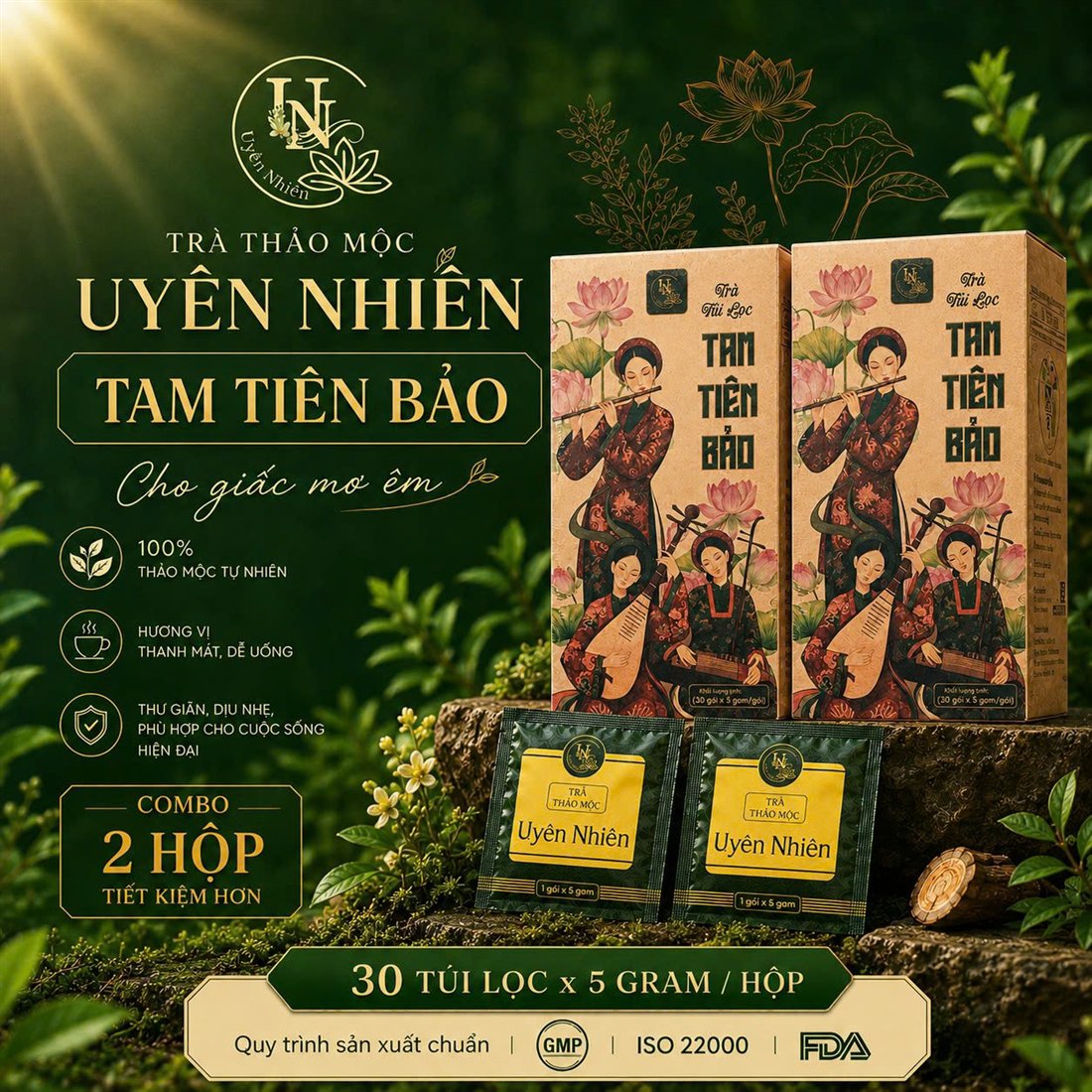 Combo 2 hộp Trà Tam Tiên Bảo